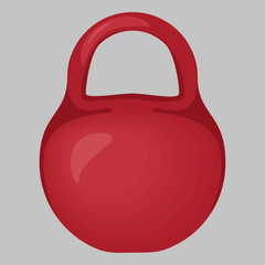 Classic Red Kettlebell Ready for Your Next Workout Session