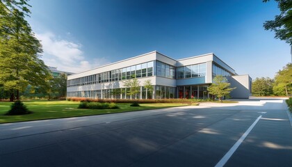 Obraz premium a contemporary school boasts impressive architecture with bold lines and unique functional design