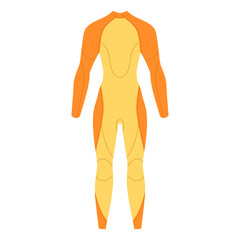 Full body neoprene wetsuit for diving and surfing, water sports gear concept