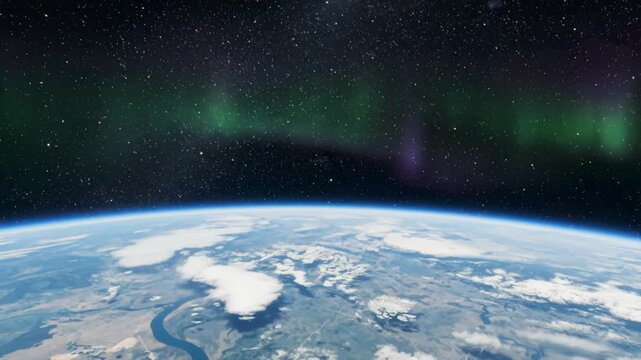 Earth and space meet at high altitude view