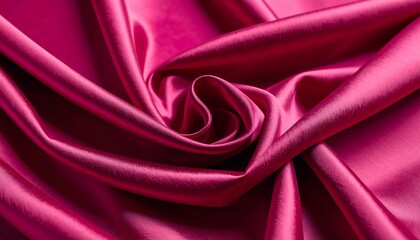 Obraz premium Close-up of vibrant magenta silk folds