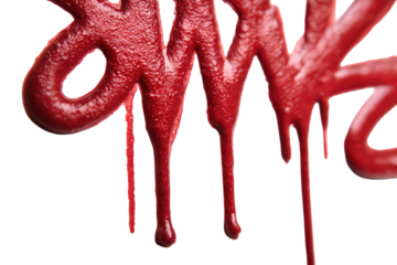 Red Dripping Graffiti Letters On Black Background
