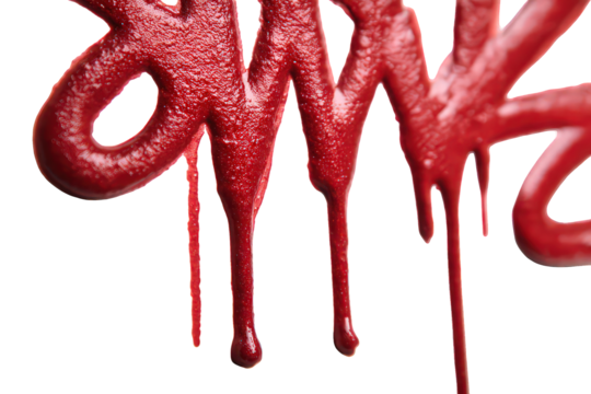 Red Dripping Graffiti Letters On Black Background