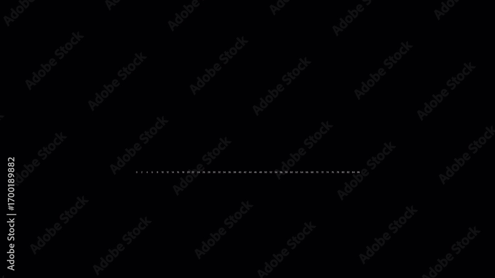 Aufkleber dynamic number counter: 0-60 seconds minimalist black screen timer