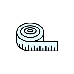 Measure Icons. Measure icon simple sign. Measuring tape icon vector illustration for graphic and web design. Measure Icon similar design.
