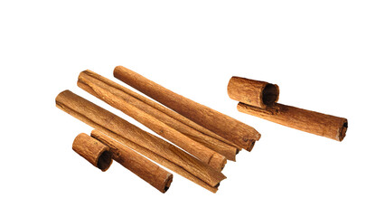 cinnamon sticks isolated on Transparent background.