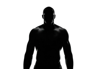 Fototapeta premium Silhouette Of Muscular Man