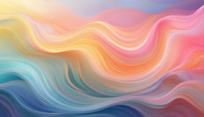 Fototapeta premium abstract wave background whit pastel colors abstract liquid lines whit vibrant colors smooth wallpaper