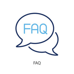 FAQ thin line vector icon.