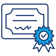 Certificate Blue Icon