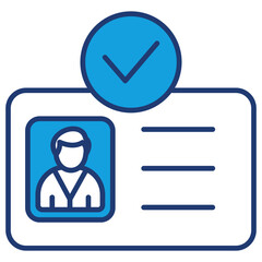 Id Card Blue Icon