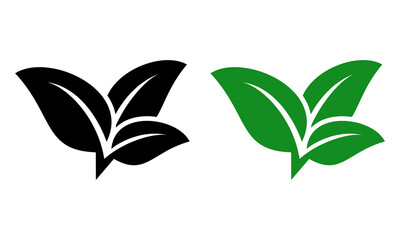 black and green leaf vector