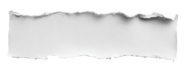 Ripped white paper strip against a black background