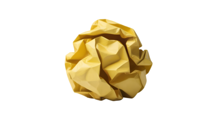 crumpled paper ball isolated