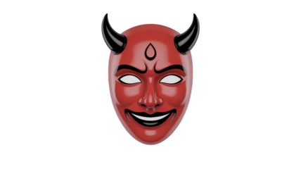 devil mask on a wooden background