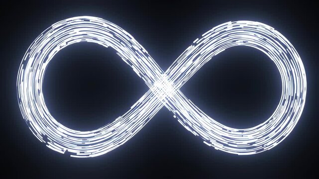 Abstract glowing infinity symbol