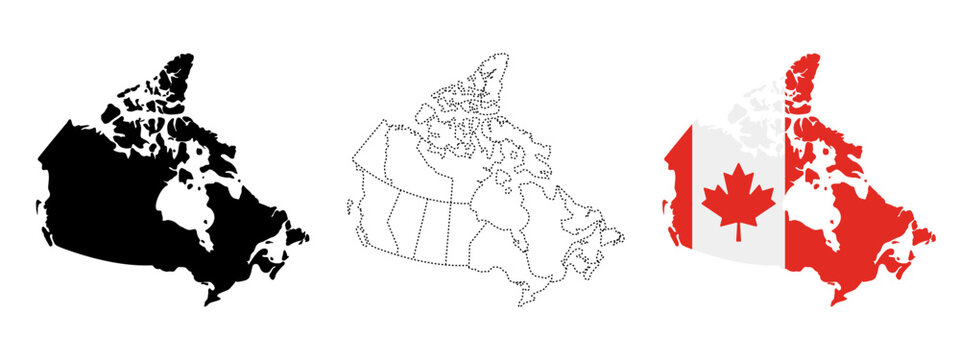 Canada map silhouette
