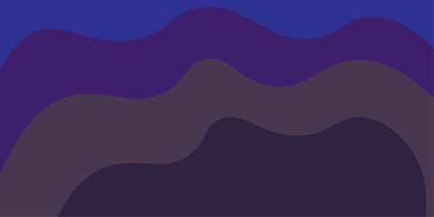 Abstract black and white vector illustration of a mountain landscape with a misty silhouette. Abstract gradient background with flowing wavy shapes in shades of green and blue. Sense of depth, motion