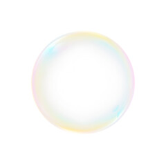 A Colorful Soap Bubble with Unique Reflections and Patterns, Perfect as a PNG Overlay for Creative Projects