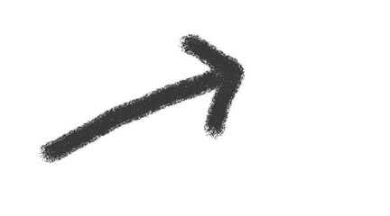 Hand Drawn Arrow PNG | Sketch Style Upward Right Arrow Illustration