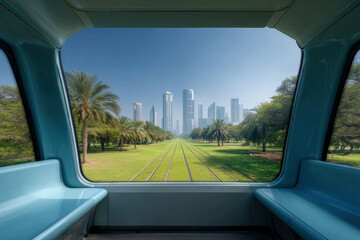 futuristic vehicle without reveals stunning degree urban landscape through augmented reality