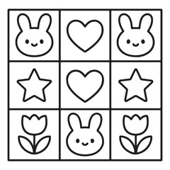 Comfy Patterns Bold and Easy Coloring Pages, Mindfulness, and Fun Creativity,  line art, illustration, victor, black and white coloring pages, Hand-drawn coloring pages, Cozy coloring page