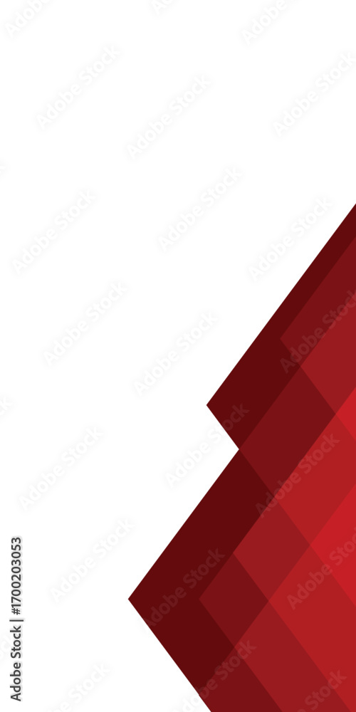 Poster abstract geometric background. triangle shapes pattern red color. business and presentation