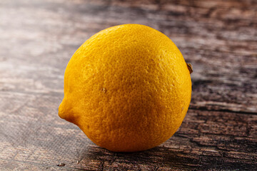 Ripe sour whole lemon fruit