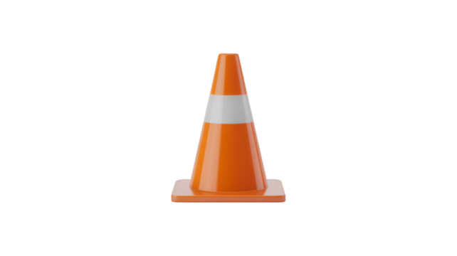 traffic cone isolated on white