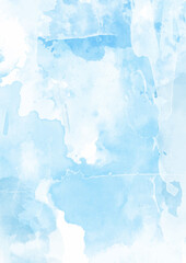Hand painted blue watercolour background texture 