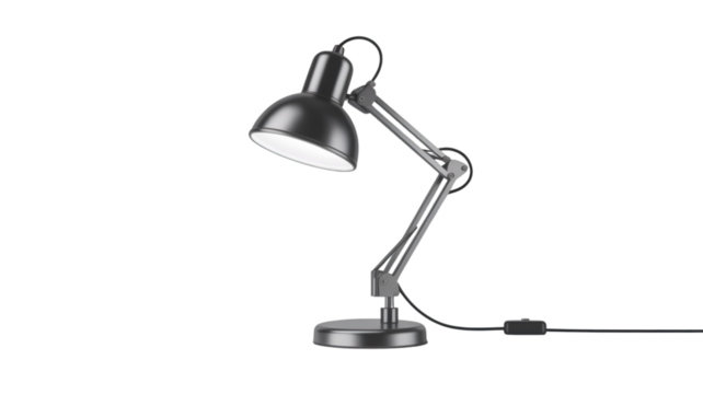 desk lamp isolated on white background