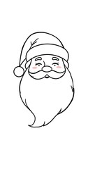 Fototapeta premium A festive Santa Claus vector illustration with a cute beard and red hat, perfect for Christmas holiday celebrations