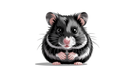 rat on a black background