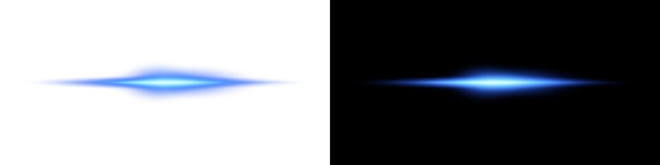 PNG shining blue light line, digital glow effect for modern highlights