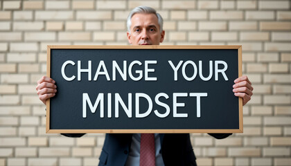 change your mindset business concept template for personal growth and success
