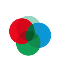 Abstract Intersecting Circles With Primary Colors