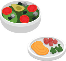 vector illustration of healthy food
