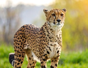 Cheetah in a grassy field