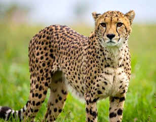 Cheetah in a grassy plain