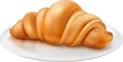 croissant on a white plate