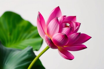 Fototapeta premium Jewelry product photography featuring a diamond solitaire ring styled on a blooming orchid. 