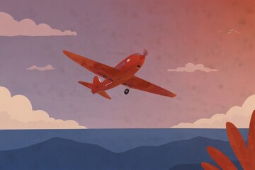 Fototapeta premium red plane