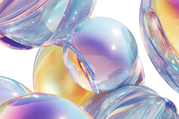 Abstract Colorful Bubble Cluster