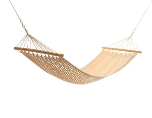 Cream hammock against white