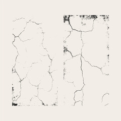 Gray concrete surface with cracks vector texture.