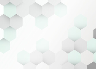 Obraz premium White abstract background template hexagonal shapes layout