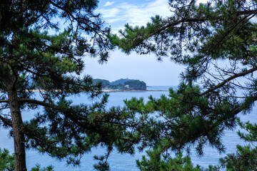 The beautiful landscape of seashore on summer.