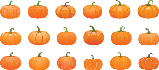 Pumpkin halloween, thanksgiving, autumn, orange, seasonal, celebration, food, clip art, illustration, vegetable, isolated,