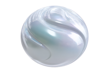 Abstract Sphere With Shimmering Texture