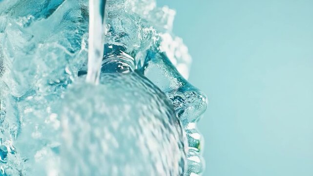 A detailed view of an intricate ice statue